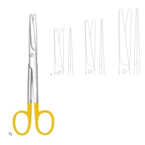Mayo Scissors Straight with Tungsten Carbide Inserts