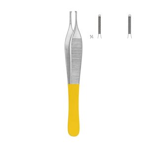 Micro Adson Dissecting Forceps Tungsten Carbide Inserts