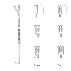 Retractors 2 Prong Sharp