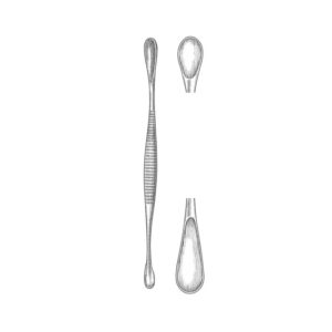 Volkmann Bone Curettes  Double Ended 1 Round and 1 Oval Cup